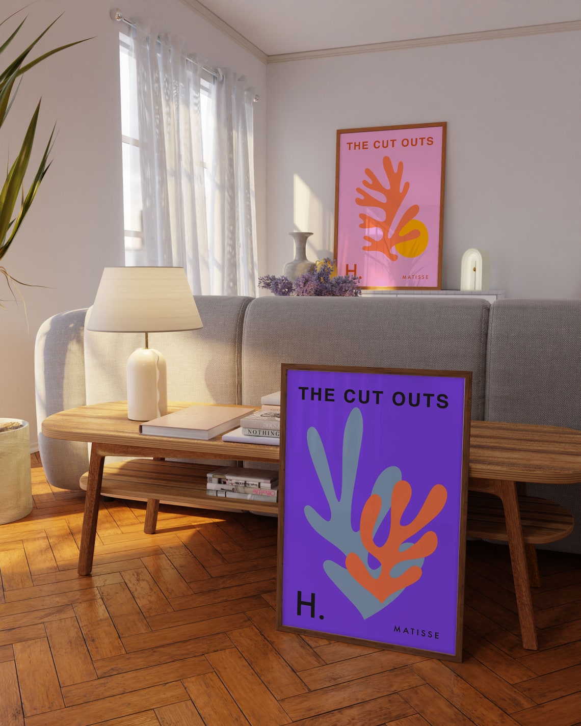 Henri Matisse The Cut Outs Purple Abstract Leaf Art Wall Poster - Image 3