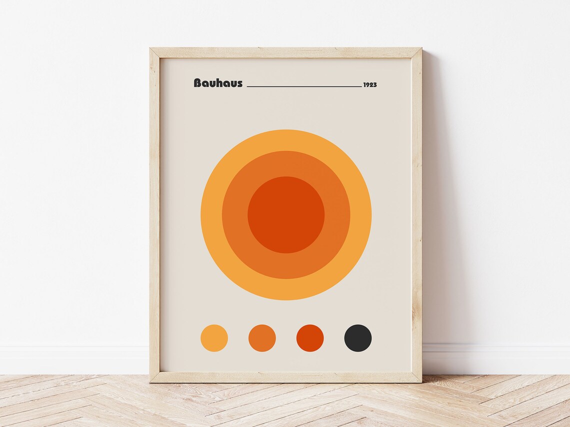 Bauhaus Exhibition Print, Retro Mid-Century Abstract - Image 2