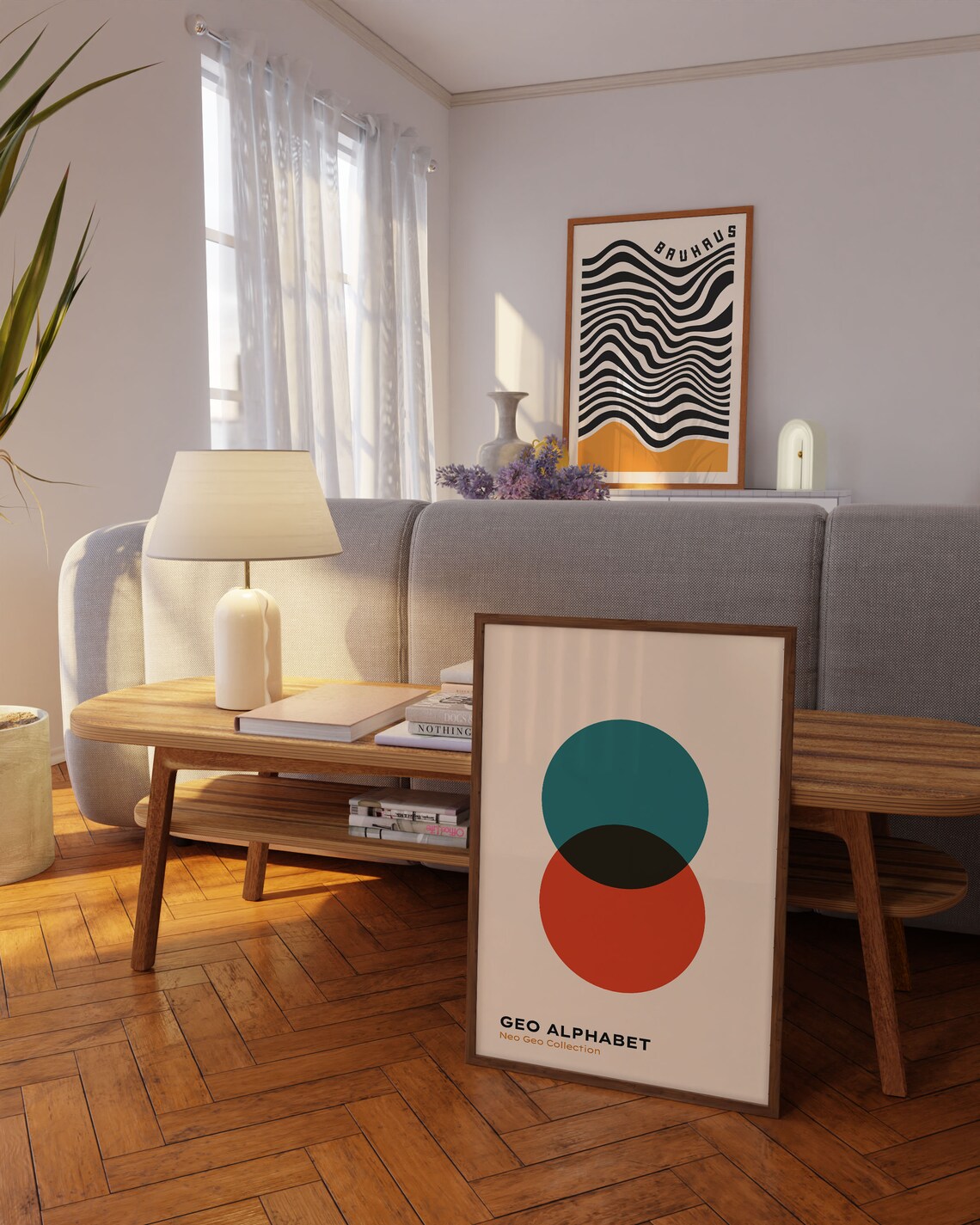 Bauhaus Abstract Print, Mid-Century Modern Decor - Image 2