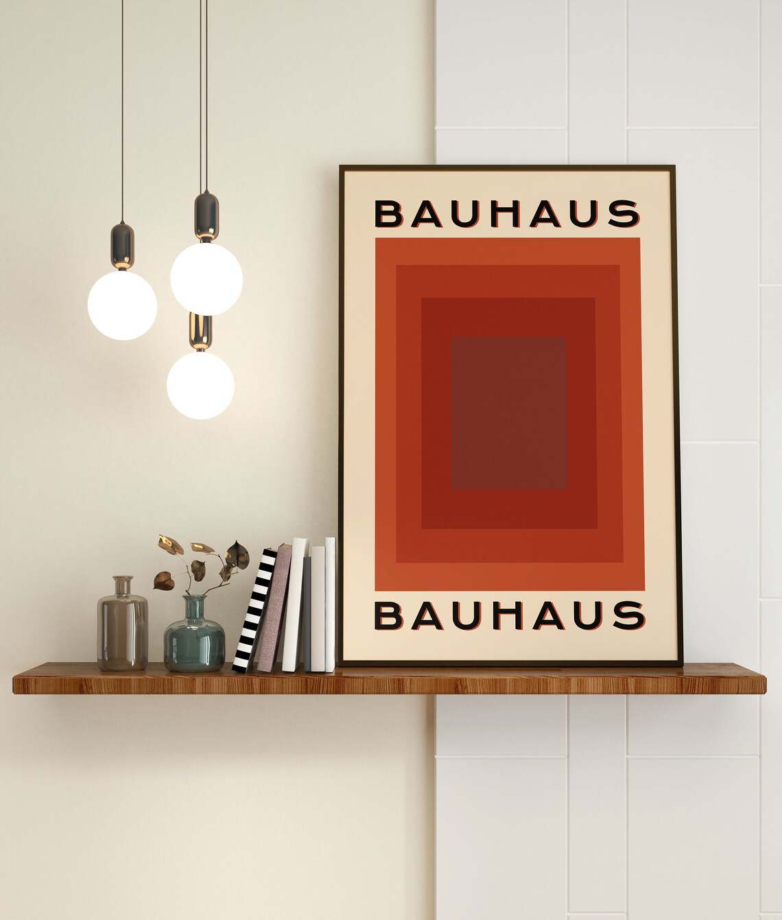 Bauhaus Retro Geometric Poster, Mid-Century Modern - Image 2