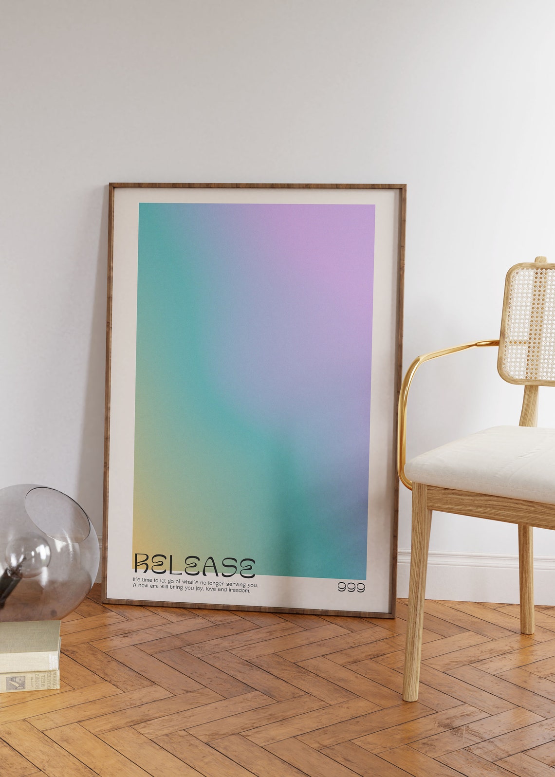 Angel Number 999 Release Let Go Fresh Start Pastel Wall Decor Poster - Image 2
