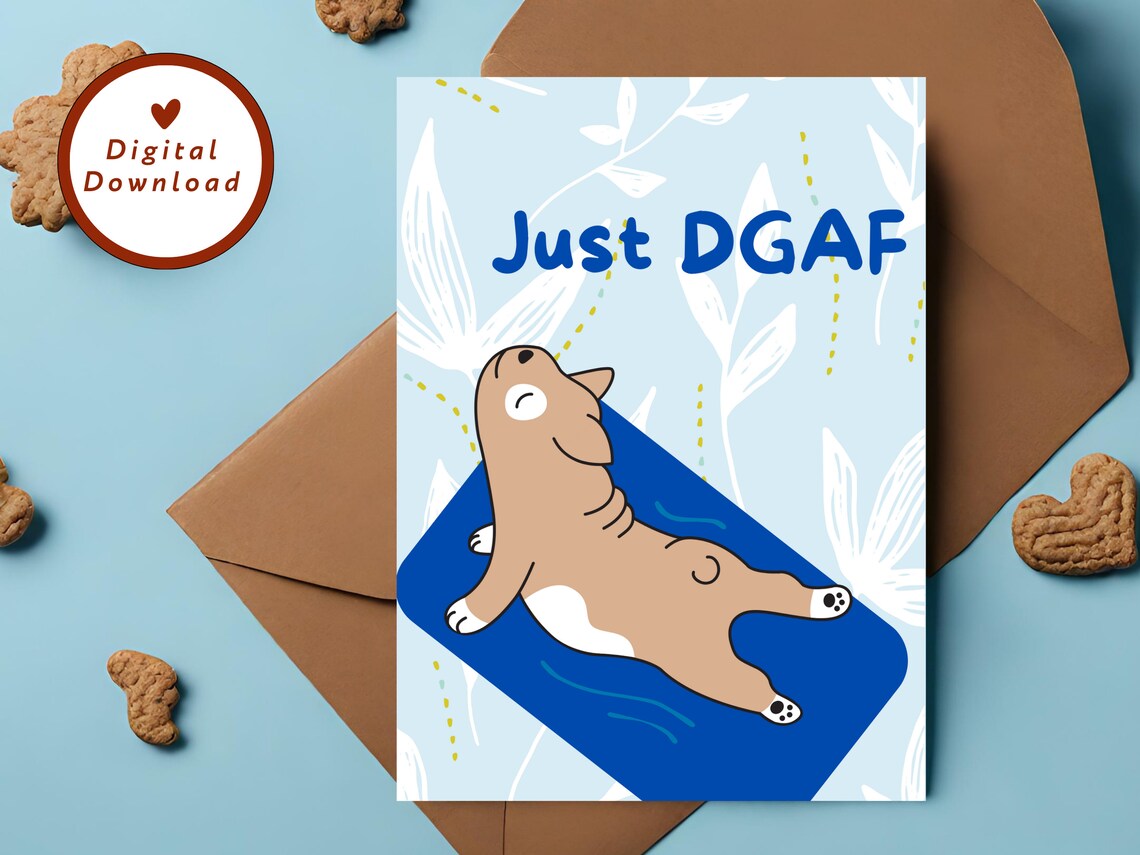 Dog Yoga Card, Upward Dog French Bulldog