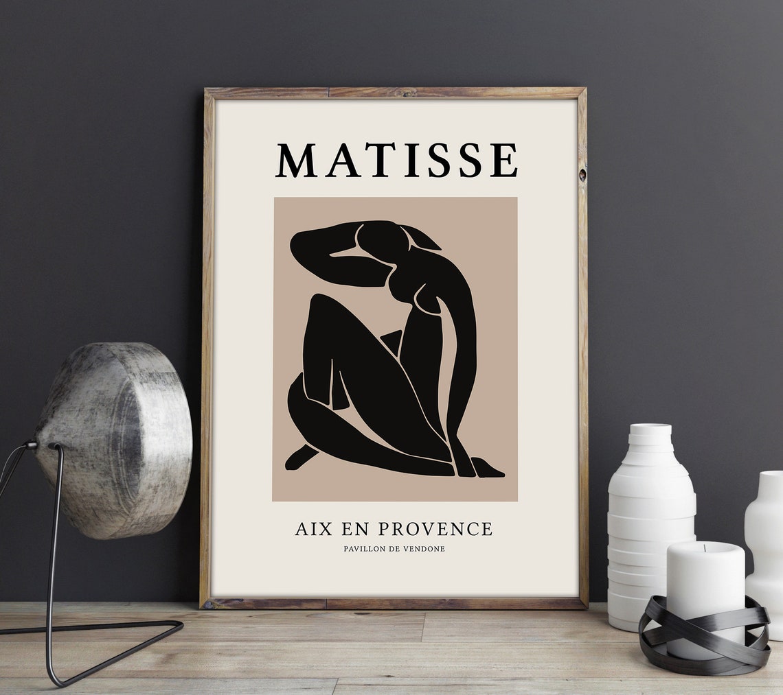 Matisse Aix en Provence Seated Nude Cut Out Modern Gallery Art Poster - Image 3