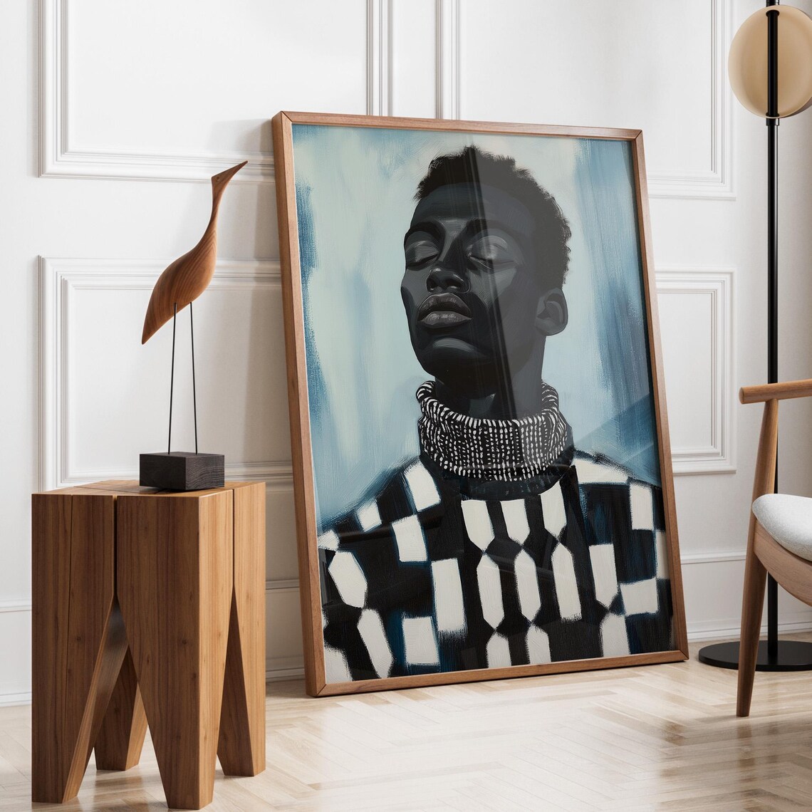 Geometrical People Art Print, Afrocentric Decor