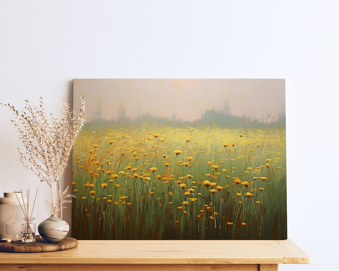Misty Yellow Field, Ginner Inspired Naturecore