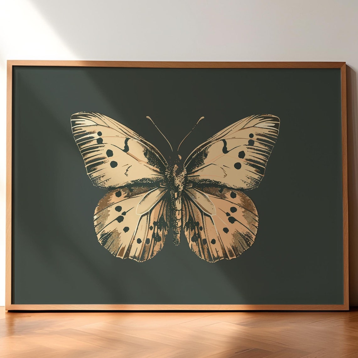 Vintage Butterfly Print Retro Butterfly Print Dark Moody Insect Butterfly Wall Art Decor Vintage Poster Art Antique Moth Painting