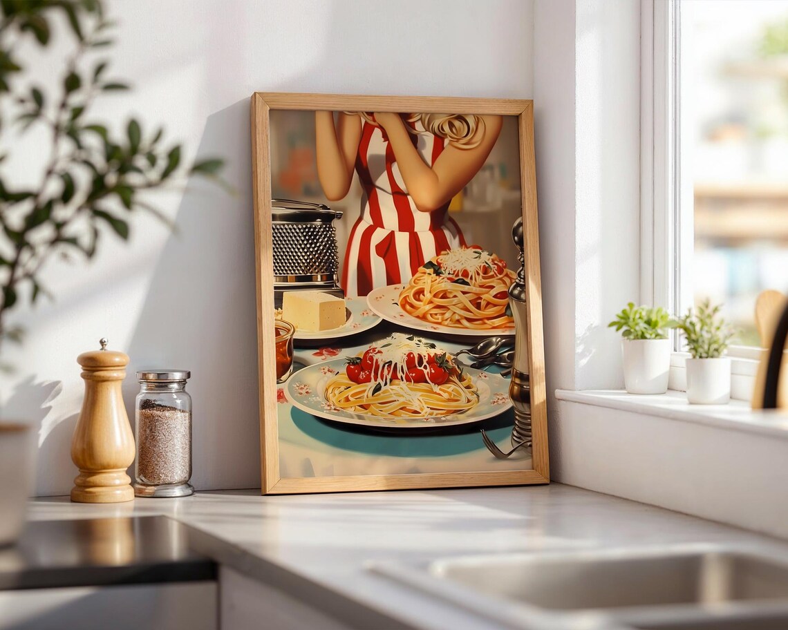 Delicious Pasta Vintage Poster, Kitchen Wall Art - Image 2
