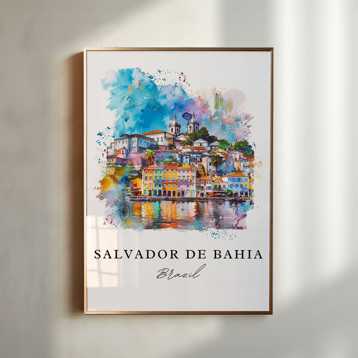 Salvador De Bahia Art Print, Brazil Travel Poster