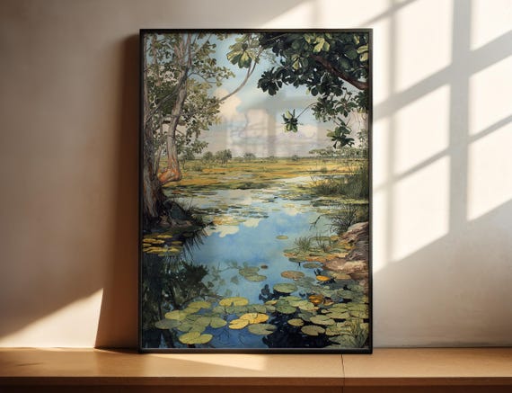 Pantanal Brazil Watercolor Art Travel Print Artwork Decor Mato Grosso Do Sul Wall