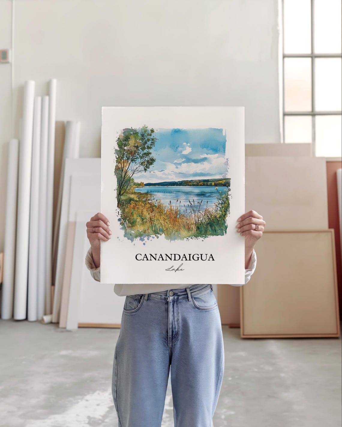 Canandaigua Lake New York Serene Marshy Shore Finger Lakes Poster - Image 4