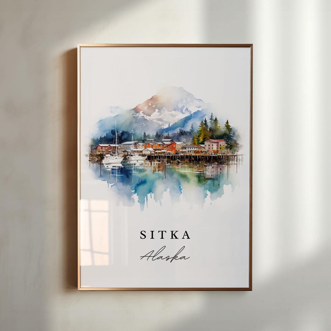 Sitka Alaska Travel Poster, Custom Text Wall Art - Image 6
