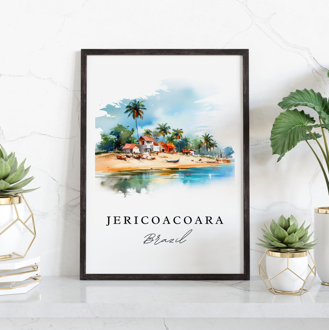 Jericoacoara Brazil Wall Art Poster Print Wedding Gift Birthday Present Custom Text Perfect - Image 3