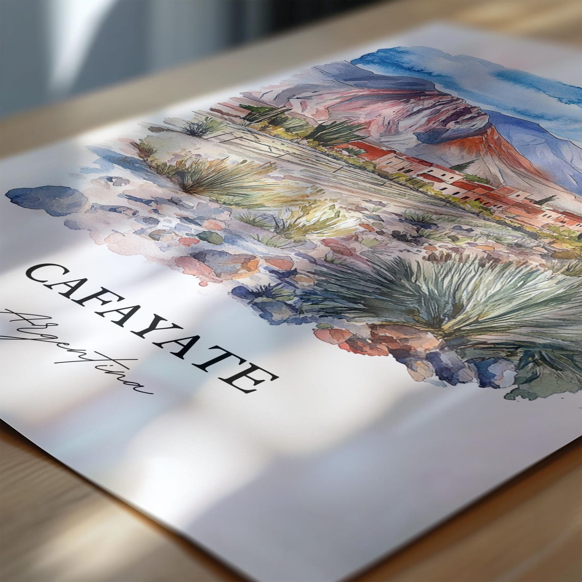 Cafayate Wall Art Print Argentina Watercolor Gift Travel Poster Housewarming - Image 6