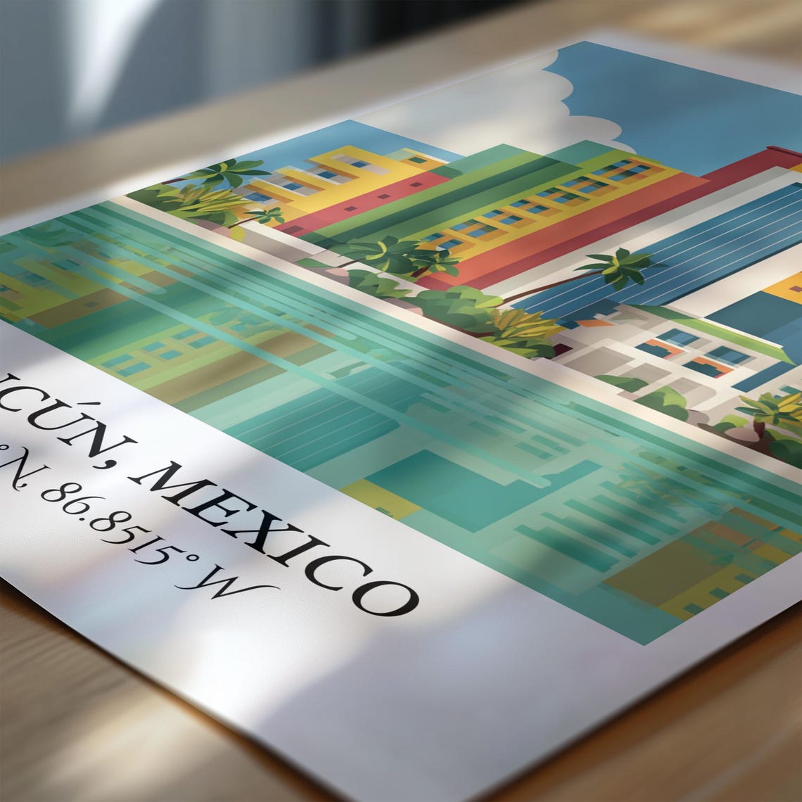 Cancun Mexico Art Retro Travel Home Decor Gift Prints Housewarming - Image 6
