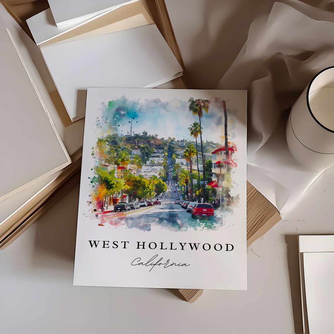 West Hollywood Los Angeles Travel Poster - Image 2
