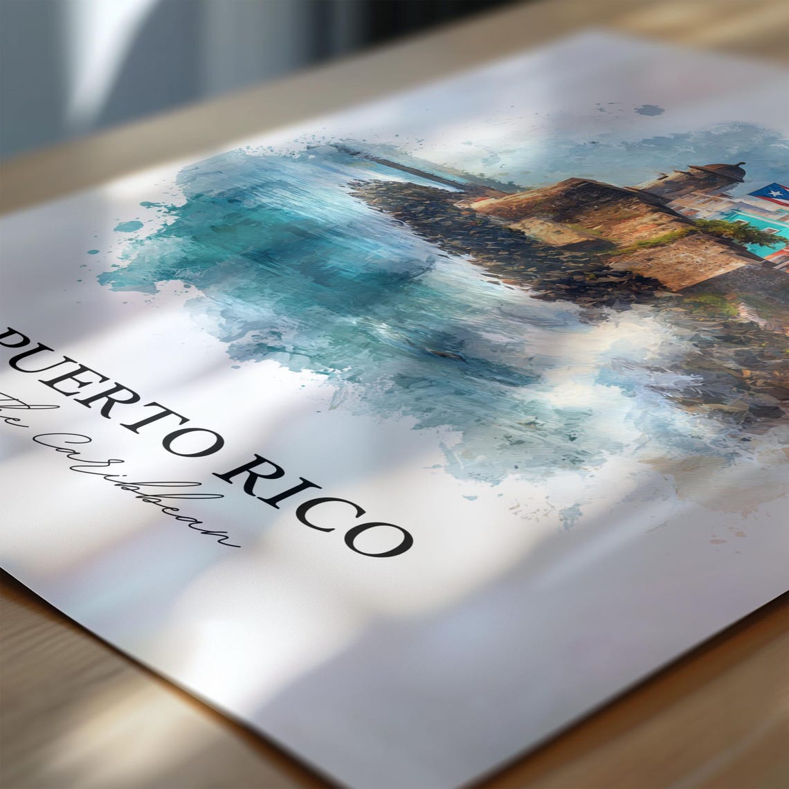 Puerto Rico Wall Art Print Watercolor Gift Travel Poster Housewarming - Image 6