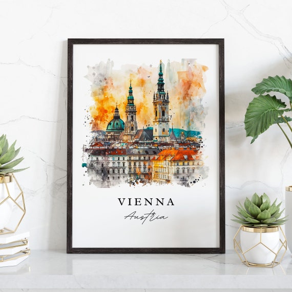 Vienna Wall Art, Austria Travel Poster Print