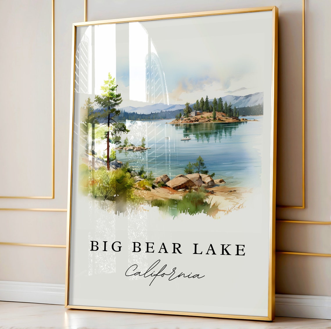 Big Bear Lake Custom Text Poster Print - Image 4