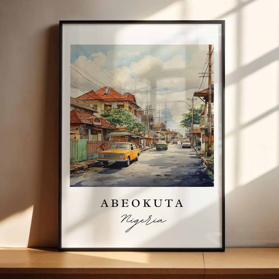Abeokuta Nigeria Personalized Wall Art Print