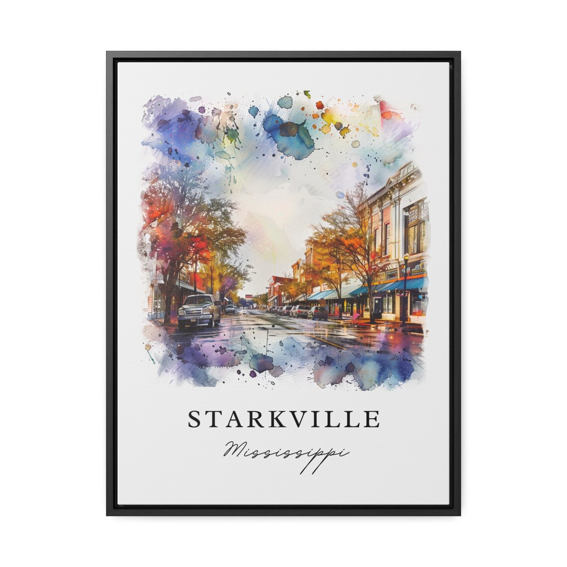 Starkville Ms Print Mississippi Print Starkville Wall Art Starkville Ms Gift Travel Print Travel Poster Travel Gift Housewarming Gift