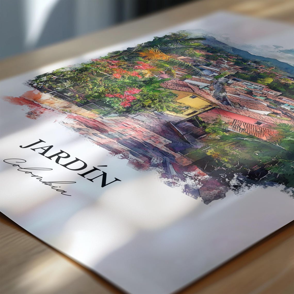 Jardn Colombia Watercolor Travel Poster, Antioquia - Image 6