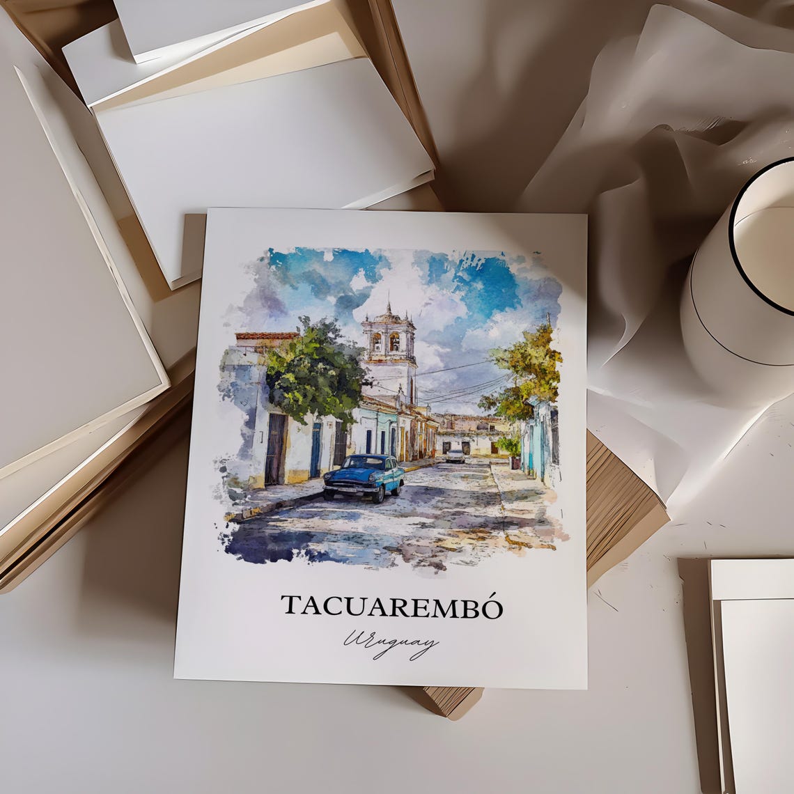 Tacuarembo Wall Art Uruguay Travel Print Watercolor Gift Poster Housewarming - Image 2
