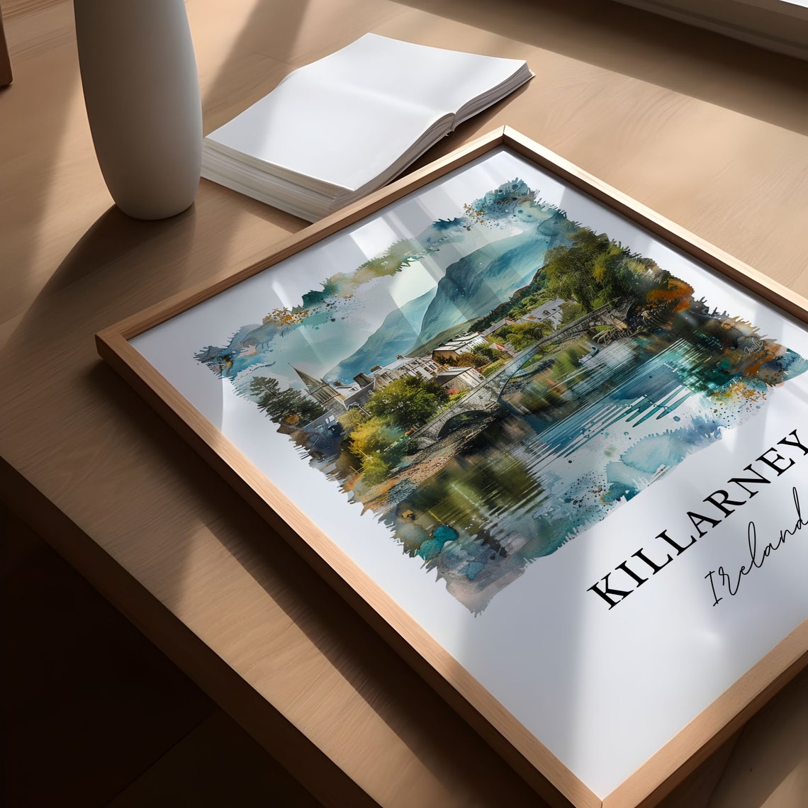 Killarney Ireland Watercolor Travel Poster, Art Print - Image 5