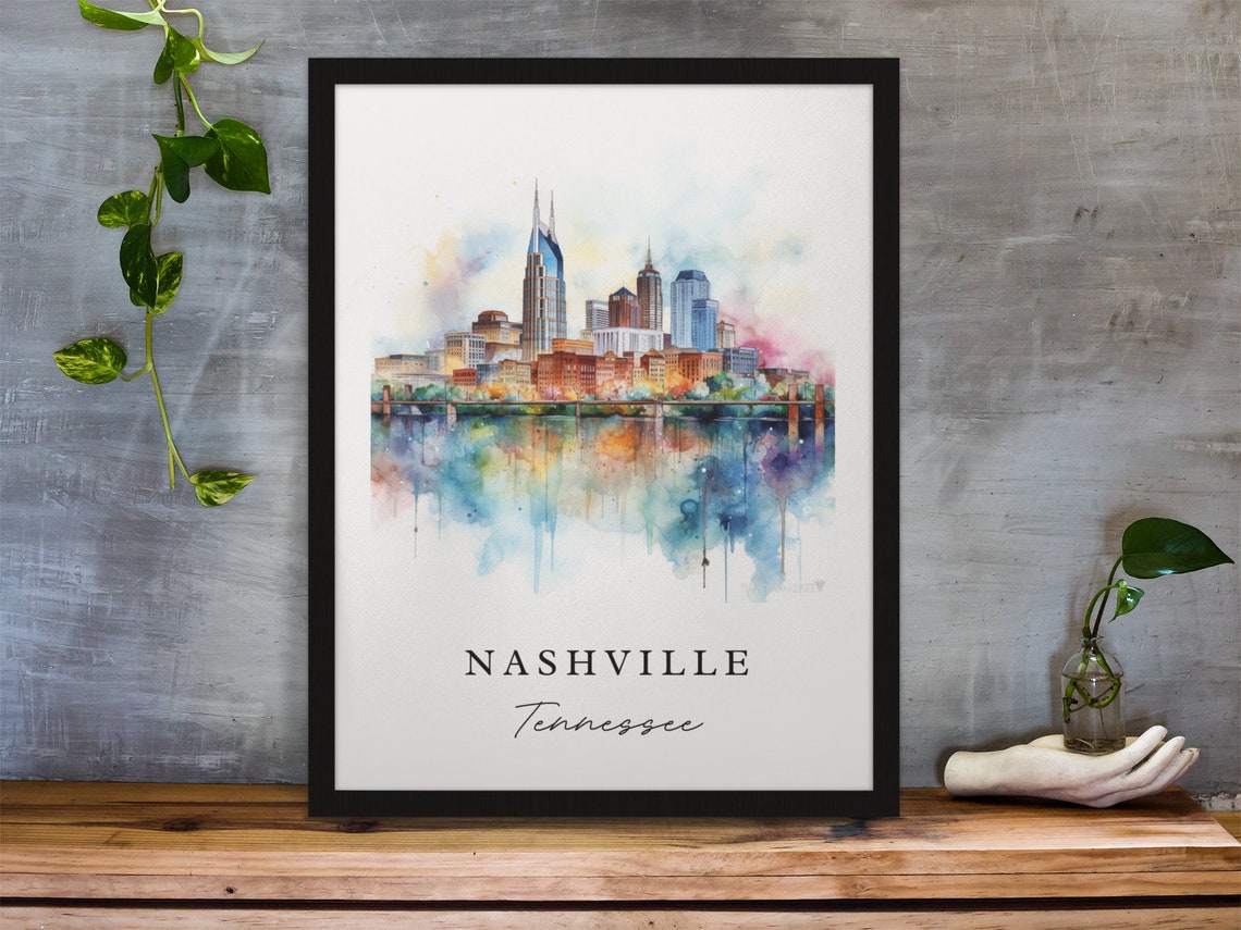 Nashville Traditional Travel Poster, Tennessee - Image 3