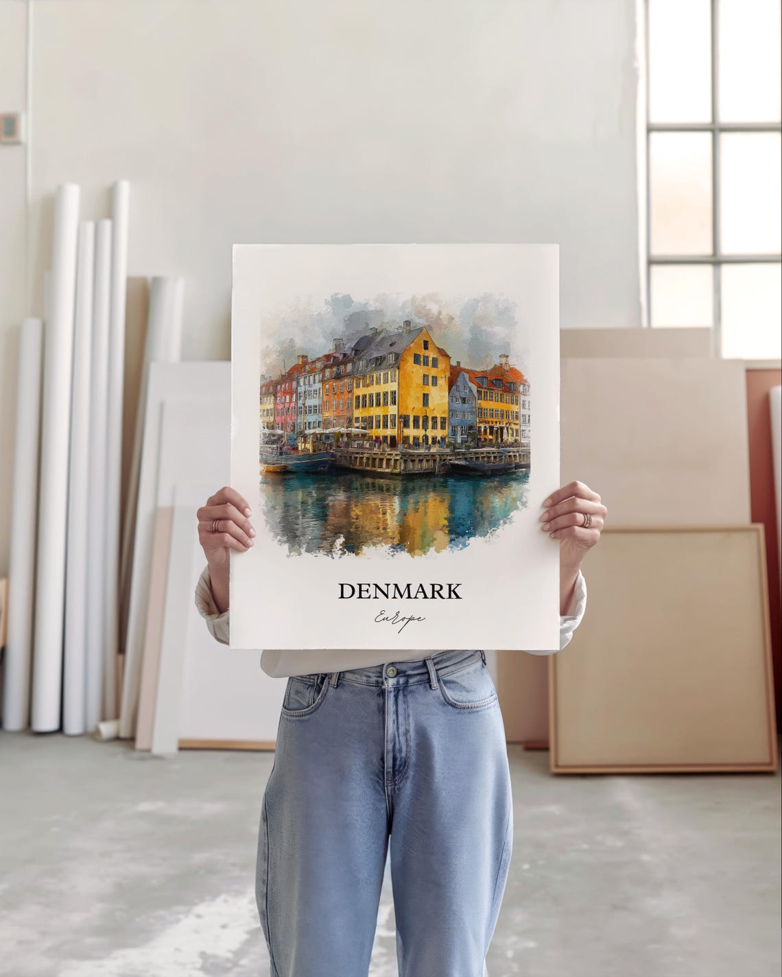 Denmark Watercolor Travel Poster, Country Wall Art - Image 3