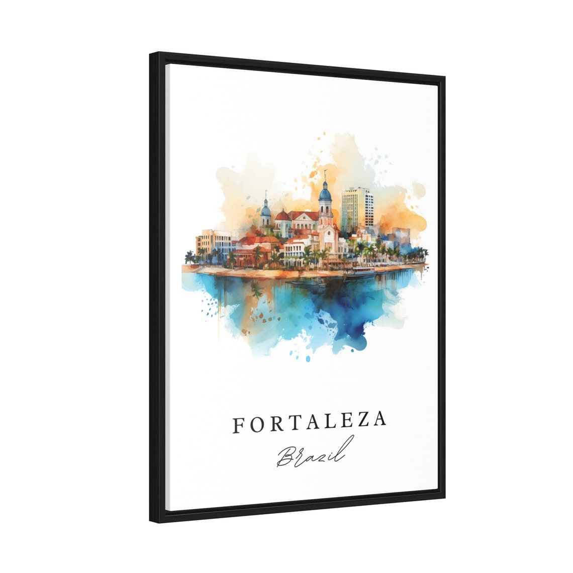 Fortaleza Brazil Travel Poster, Custom Text Art - Image 2