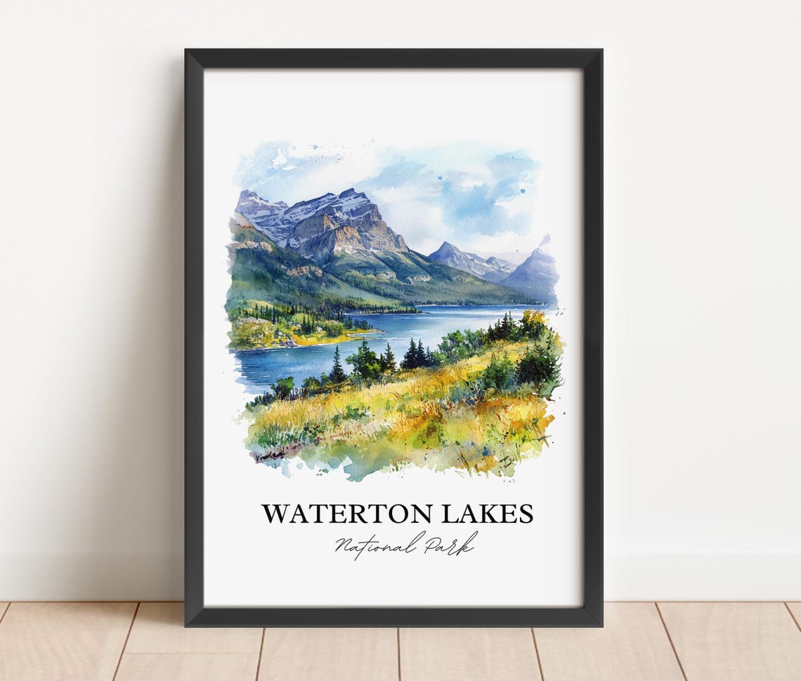 Waterton Lakes National Park Alberta Mountain Scenery Poster - Image 4