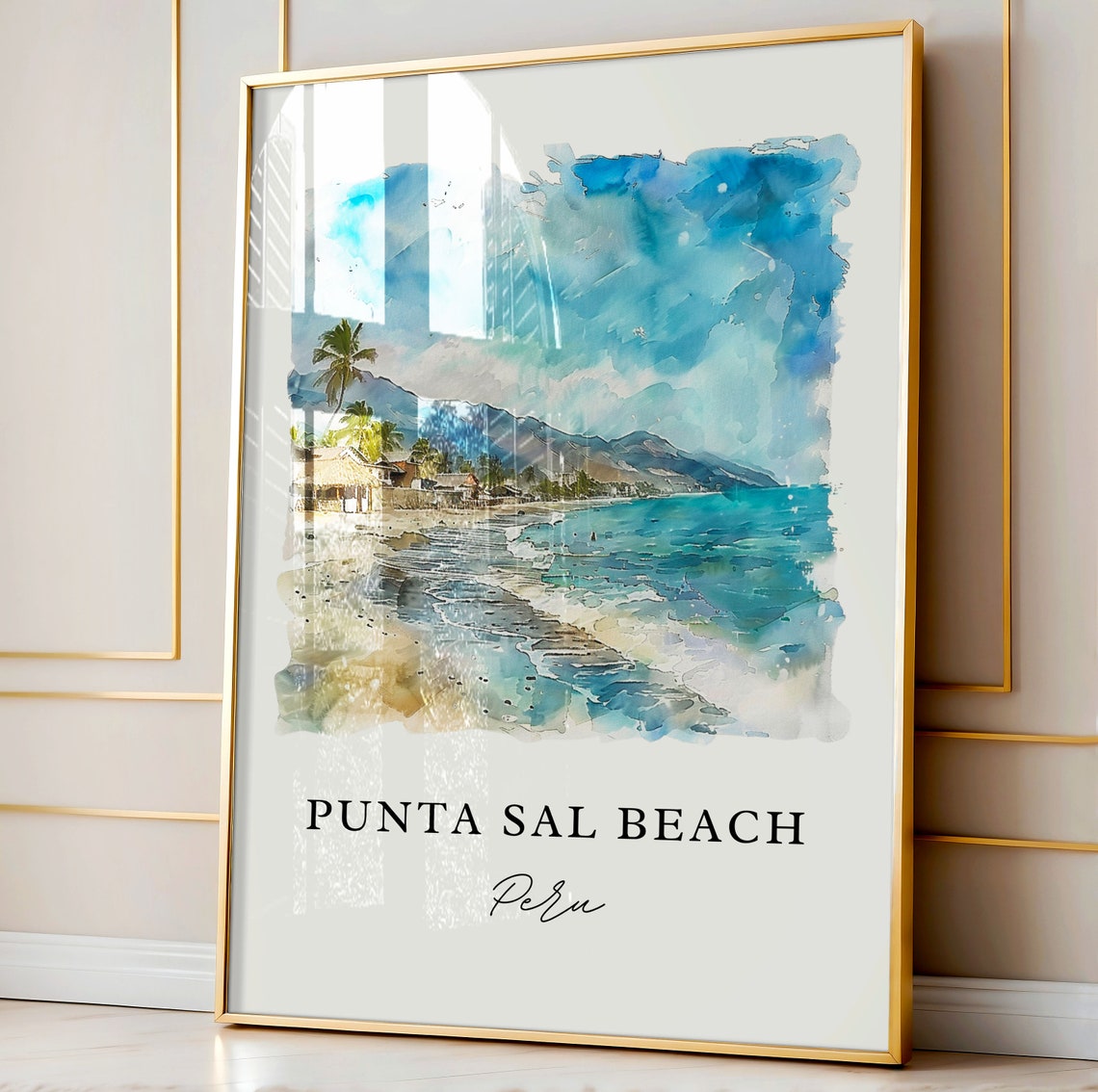 Punta Sal Peru Art Beach Print Tumbes Watercolor Gift Travel Poster Housewarming - Image 3