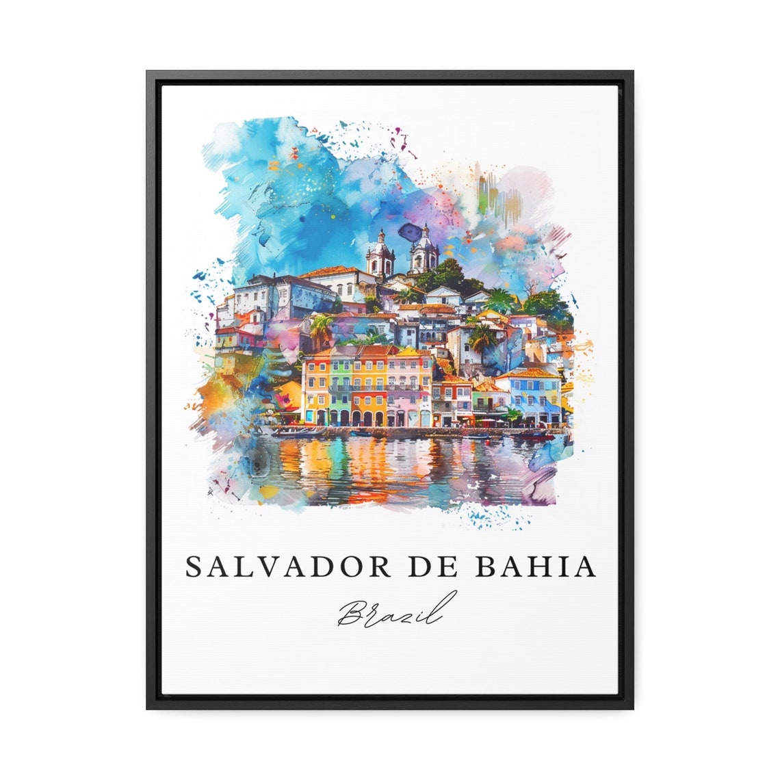 Salvador De Bahia Art Print, Brazil Travel Poster - Image 3