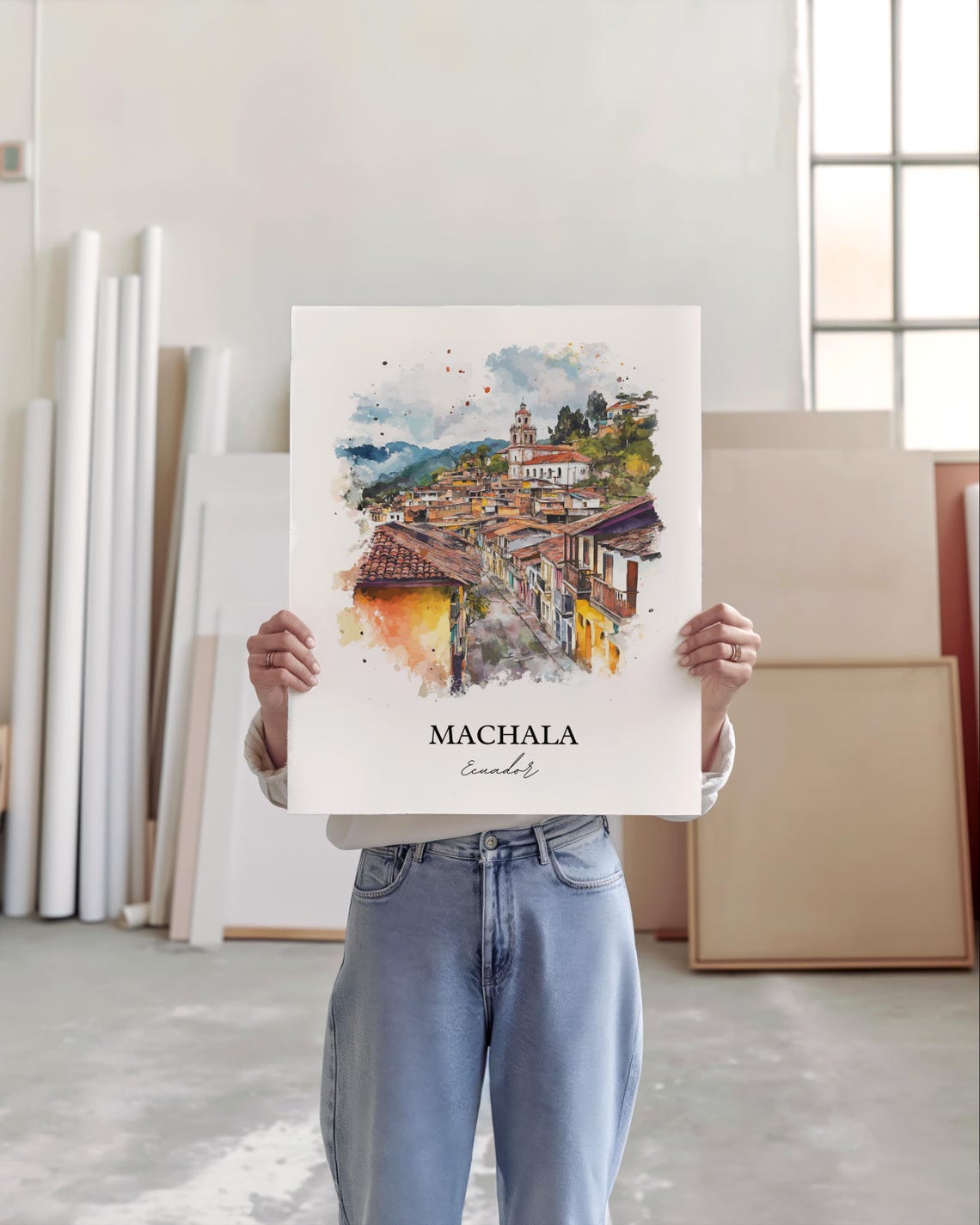 Machala Ecuador Wall Art El Oro Province Print Watercolor Gift Travel Poster Housewarming - Image 4