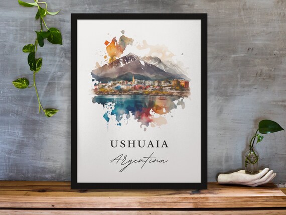 Ushuaia Argentina Travel Poster, Custom Text