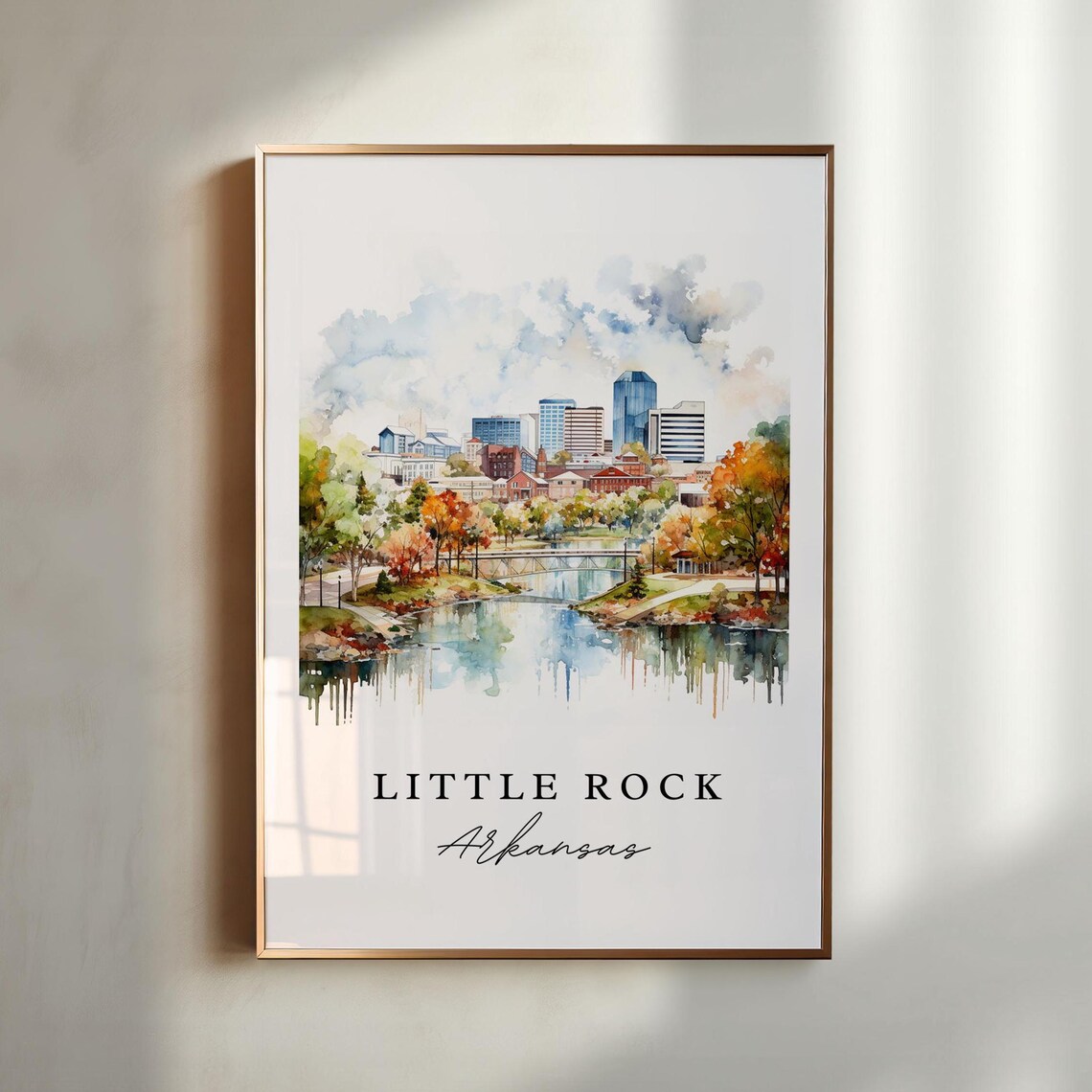 Little Rock, Arkansas Cityscape Art Print