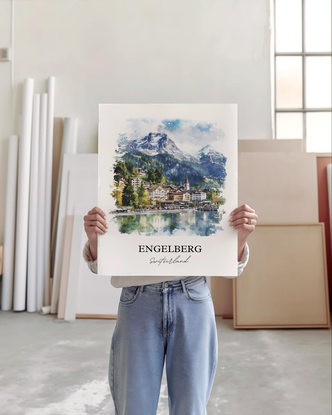Engelberg Travel Poster, Switzerland Wall Art - Image 3