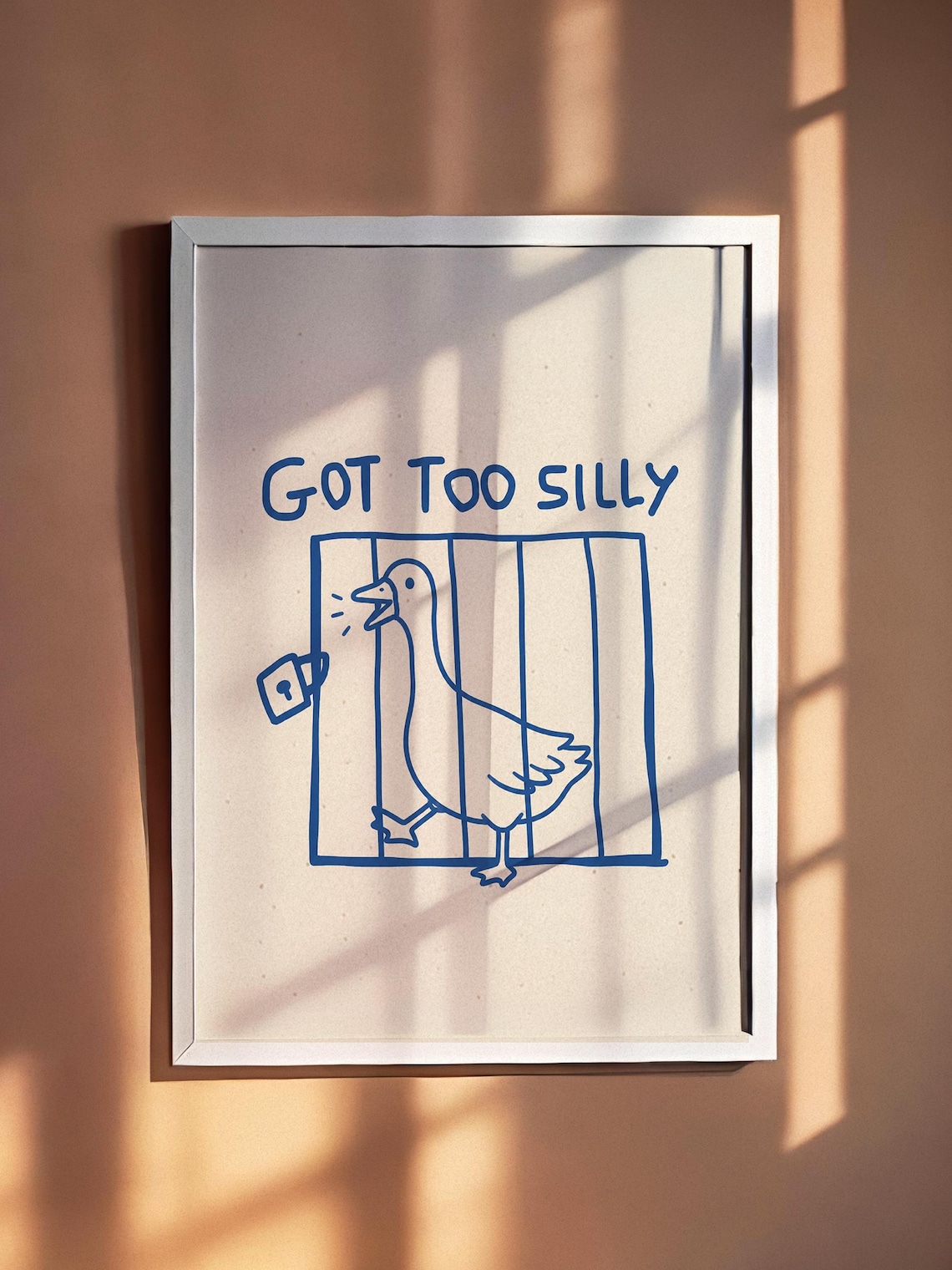 Got Too Silly Goose Poster, Minimalist Meme