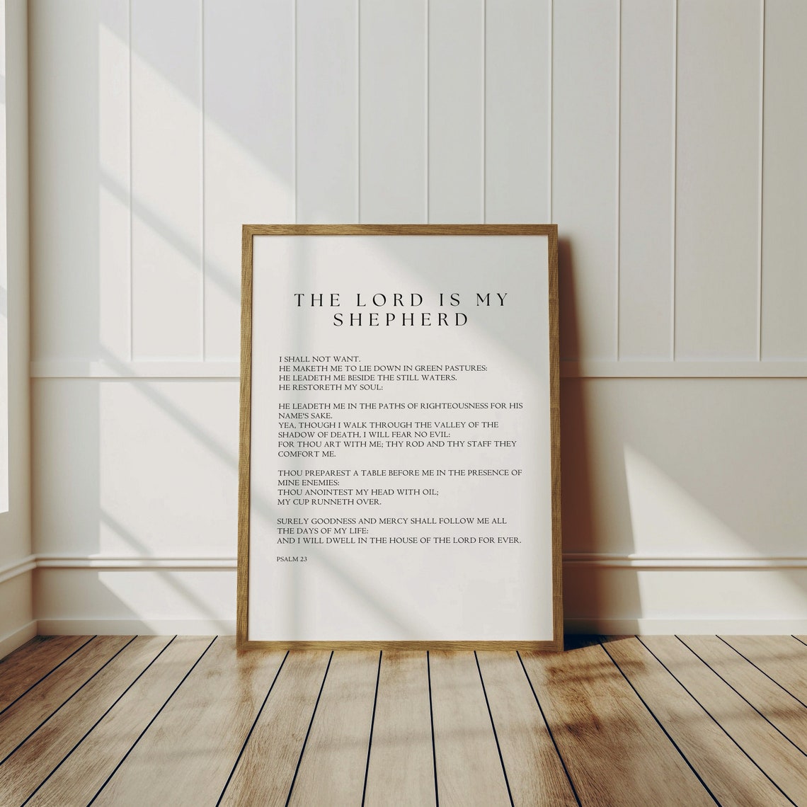 Psalm 23 Minimalist Wall Art The Lord Is My Shepherd Bible Verse Poster Timeless Christian Home Decor Instant - Image 3