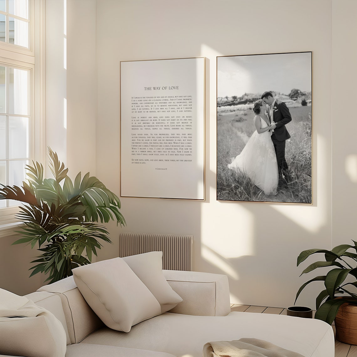 The Way Of Love 1 Corinthians 13 Wedding Photo Scripture Poster Set - Image 4