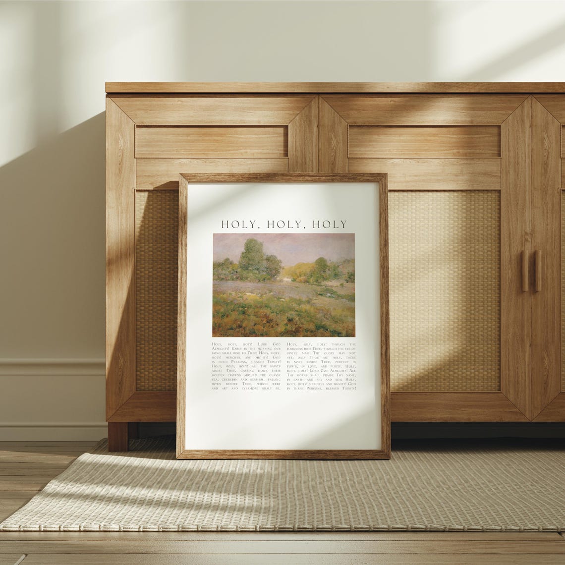 Holy Holy Holy Hymn Impressionist River Landscape Worship Poster - Image 2