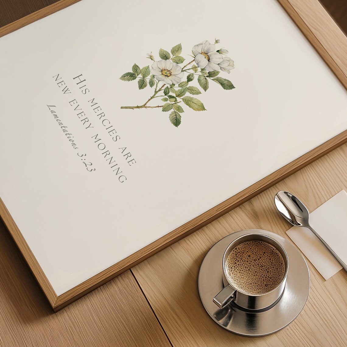 Lamentations 3:23 Christian Botanical Art Print - Image 5