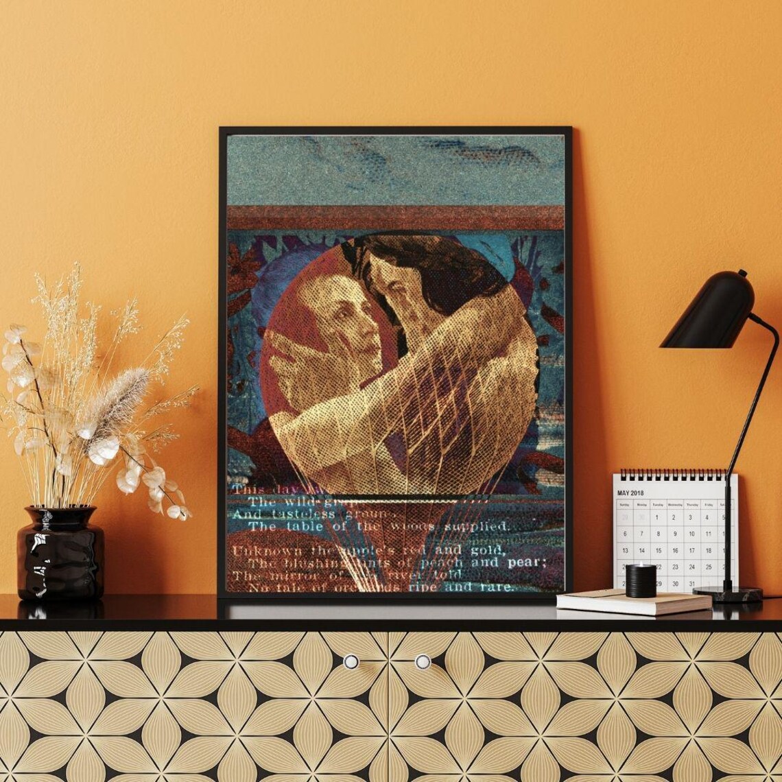 Orchard Abstract Romantic Artwork, Modern Collage - Image 3