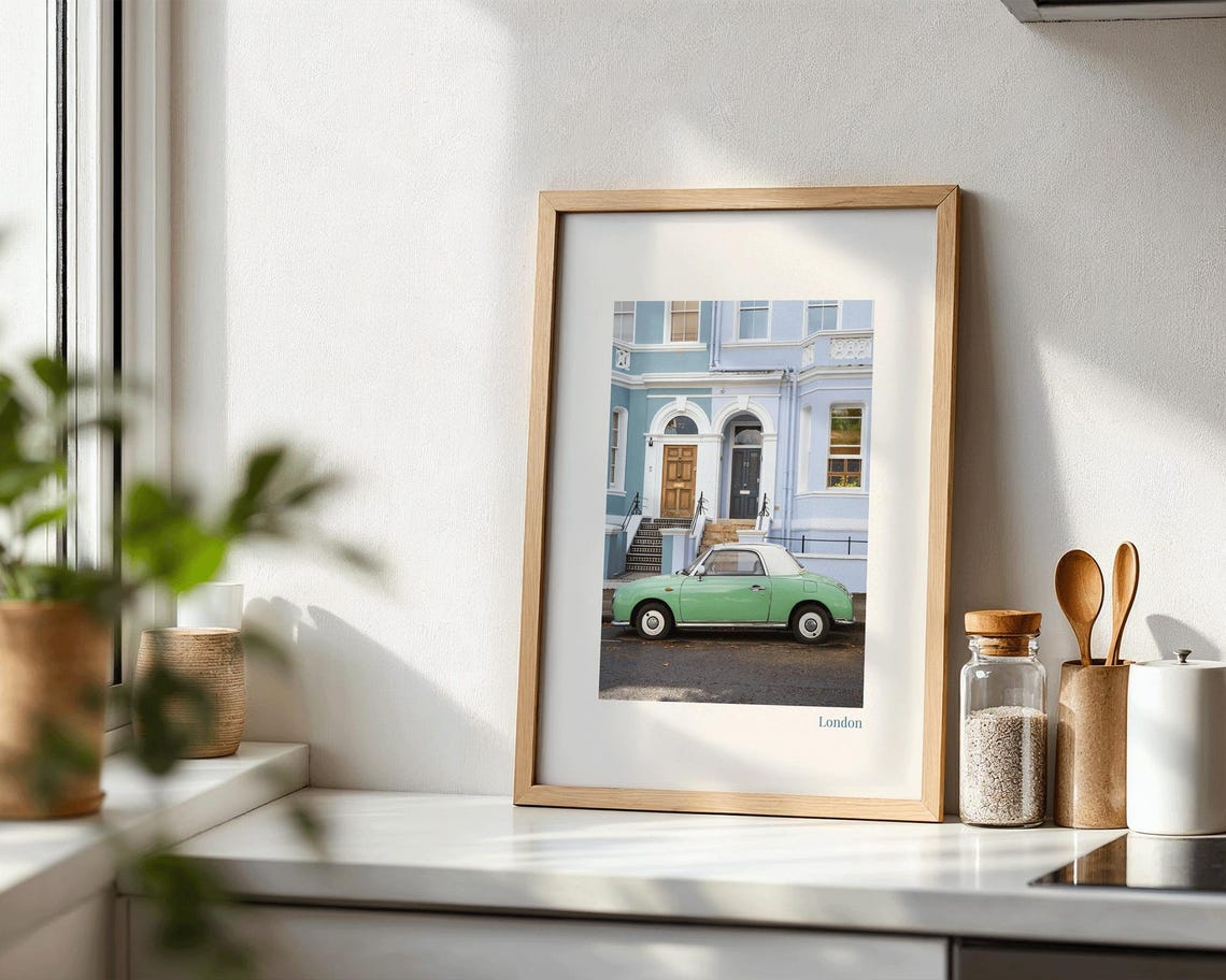 London Car Print, London Architecture Photography - Image 2