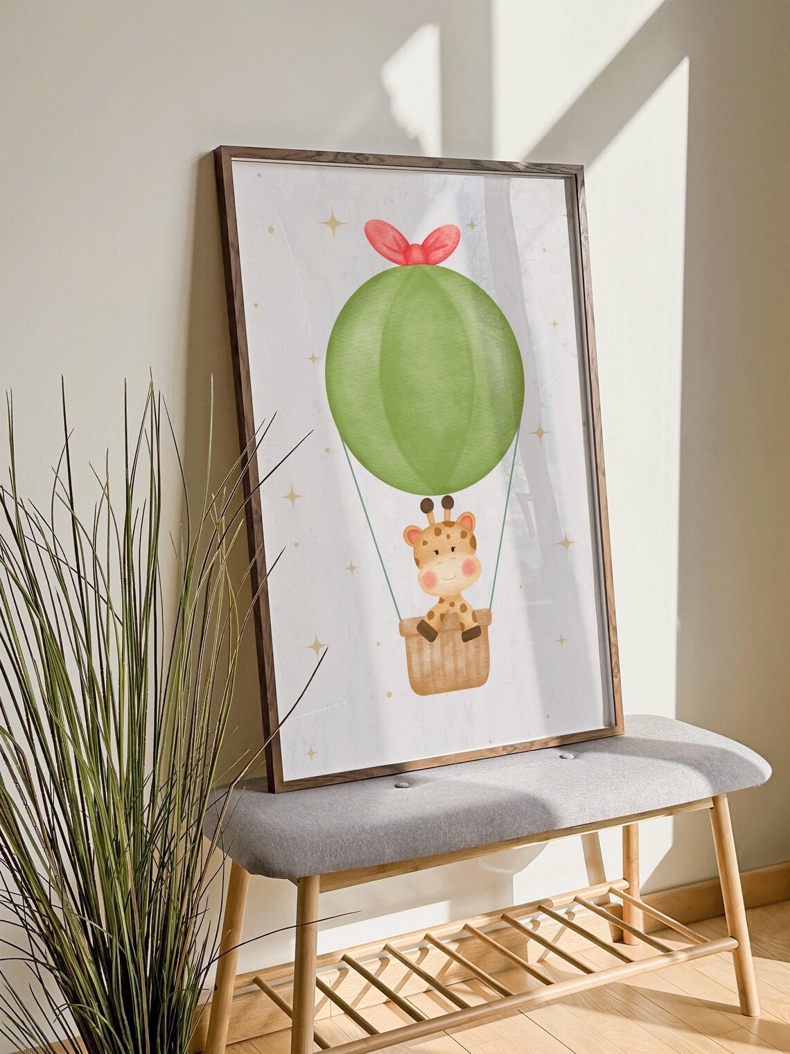 Hot Air Balloon With Animals, Nursery Decor - Image 3