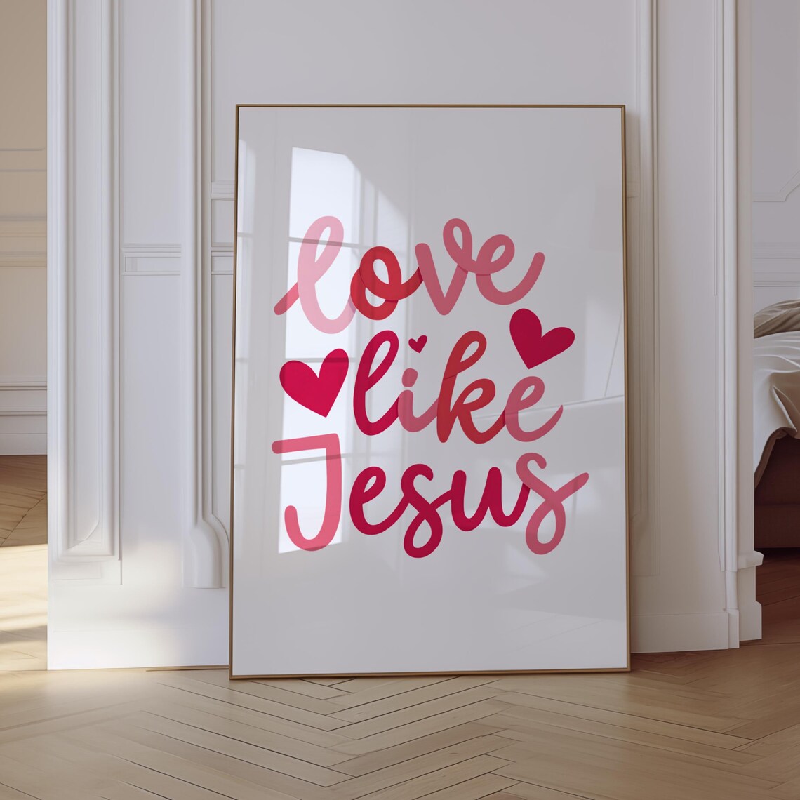Love Like Jesus Quote Heart Christian Wall Art - Image 2