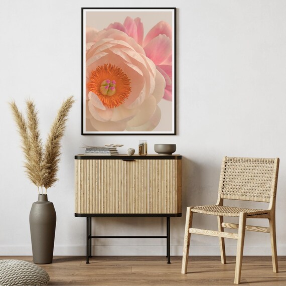 Soft Peony Wall Art Pastel Floral Minimalist Botanical Closeup Print Romantic Flower Decorgift For Her Mom