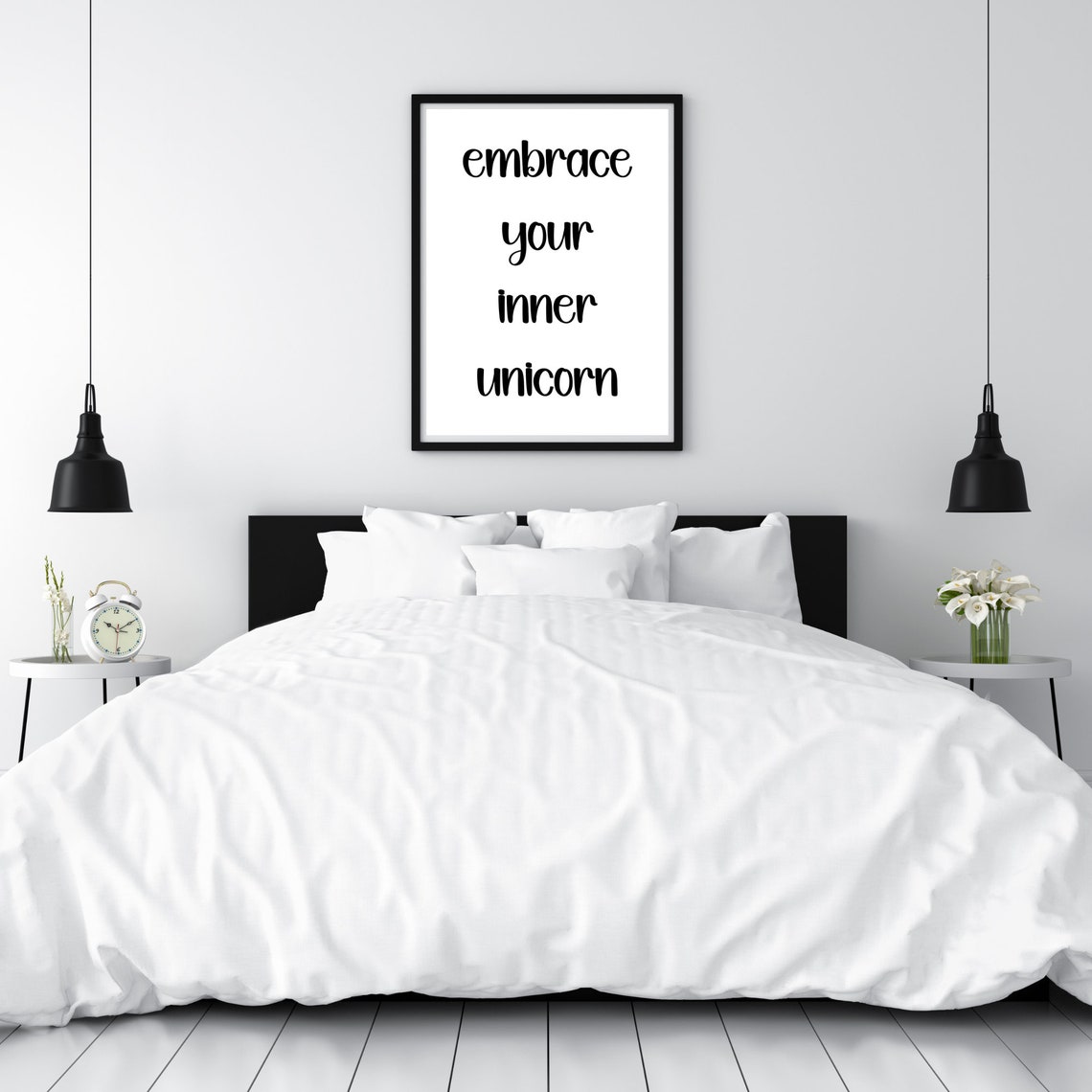 Embrace Your Inner Unicorn Playful Script Typography Quote Poster - Image 2