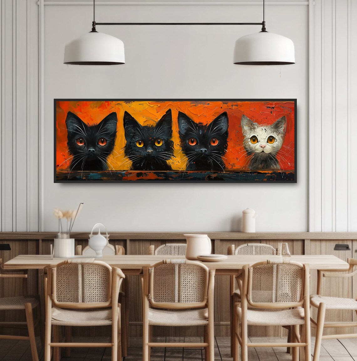 Cute Kittens Diversity, Whimsical Cat Art Print - Image 3