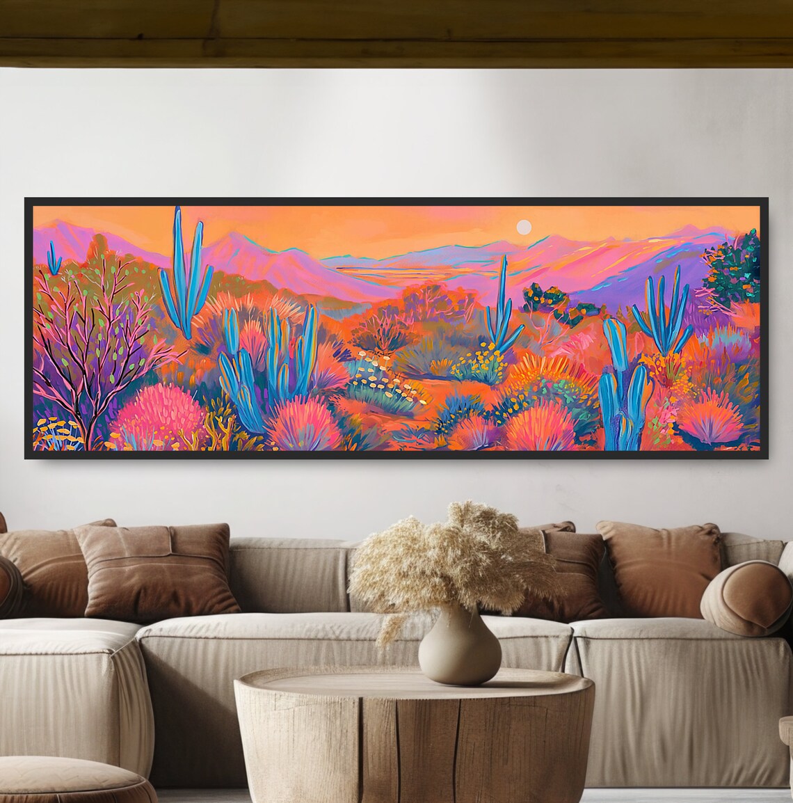 Southwestern Desert Sunset, Matisse-Inspired Art Print